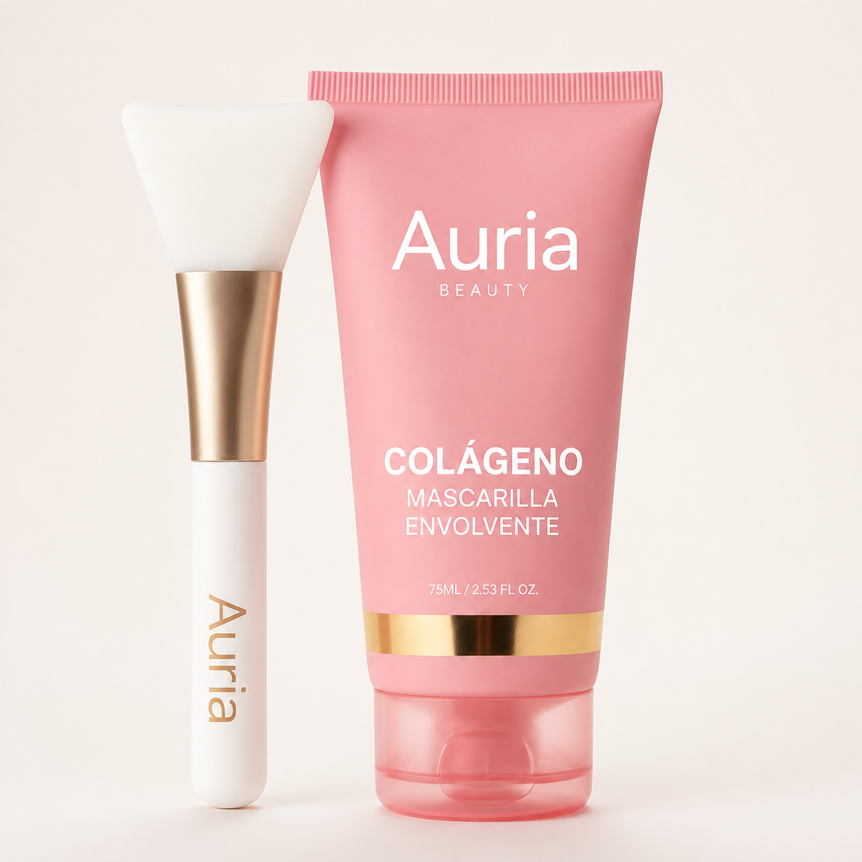 Mascarilla de bio-colágeno Auria con brocha aplicadora